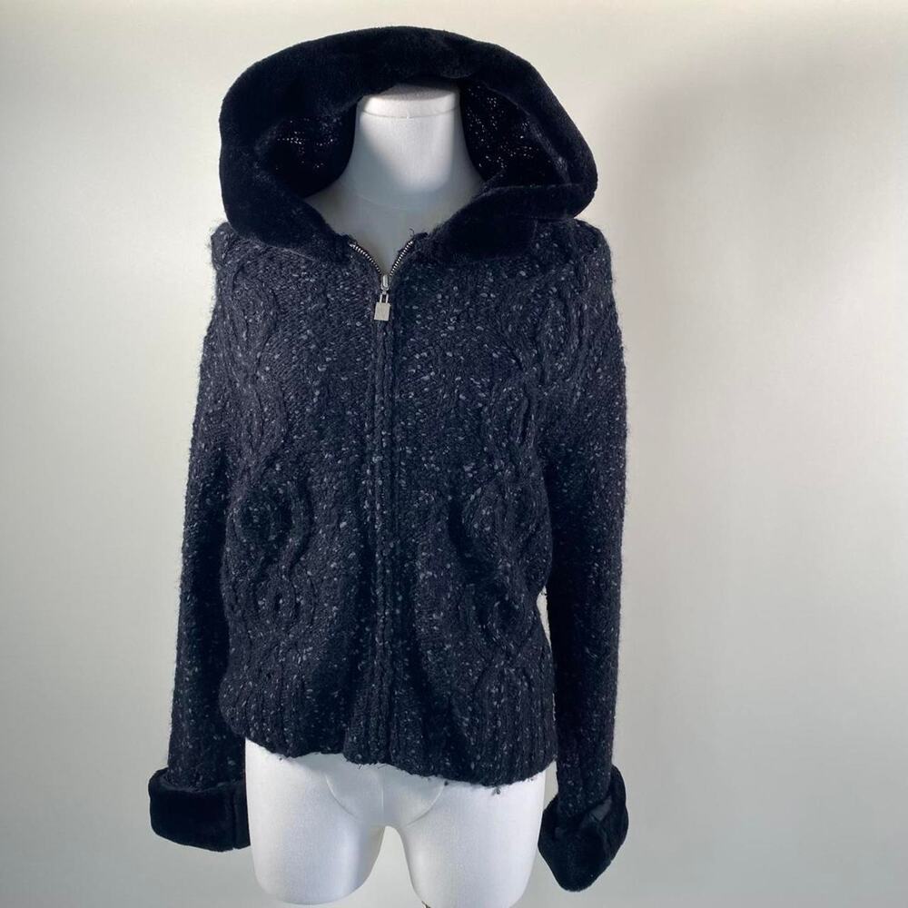 Vintage liz claiborne fur collard jacket